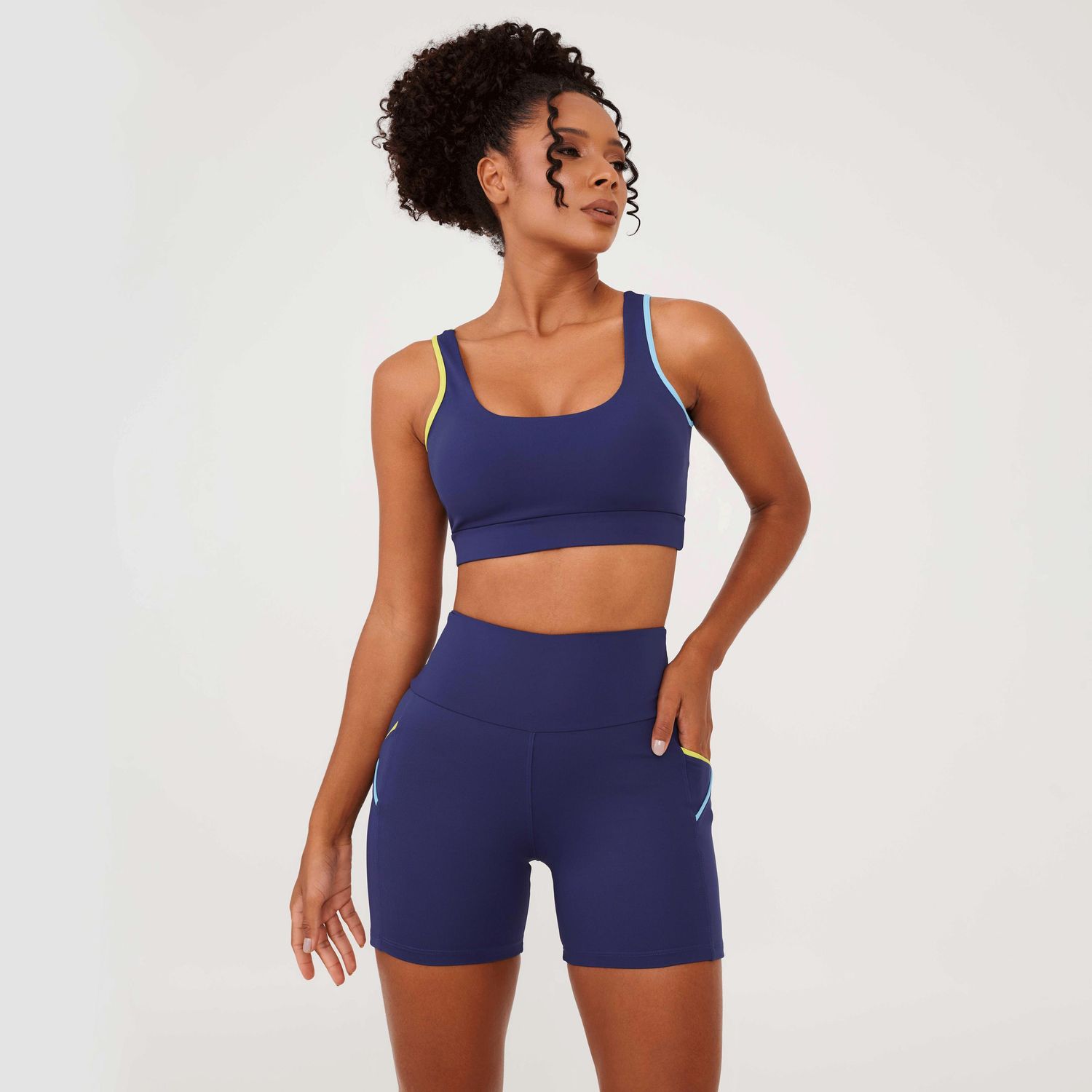 Short Zouk Azul Marinho Astral Poliamida - Imagem 3