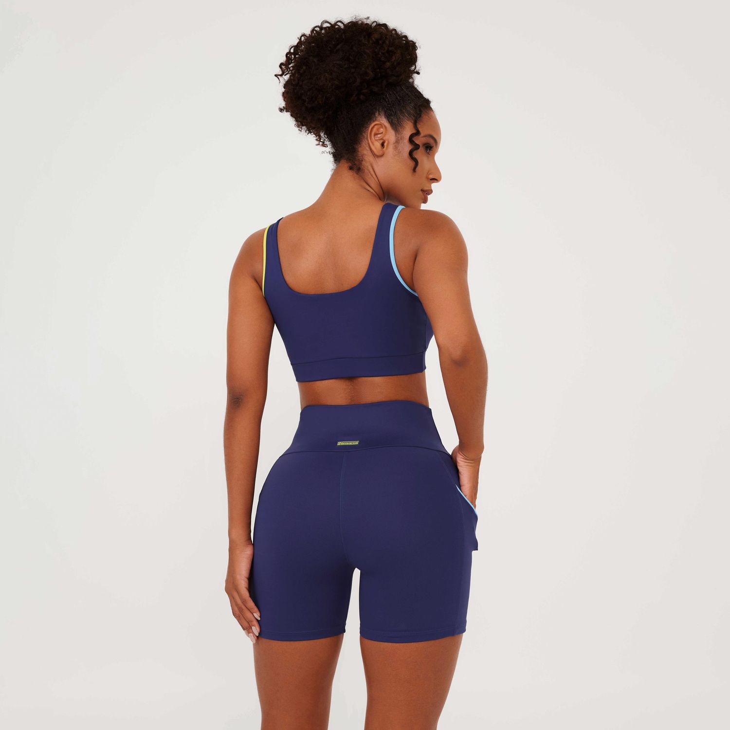 Short Zouk Azul Marinho Astral Poliamida - Imagem 2