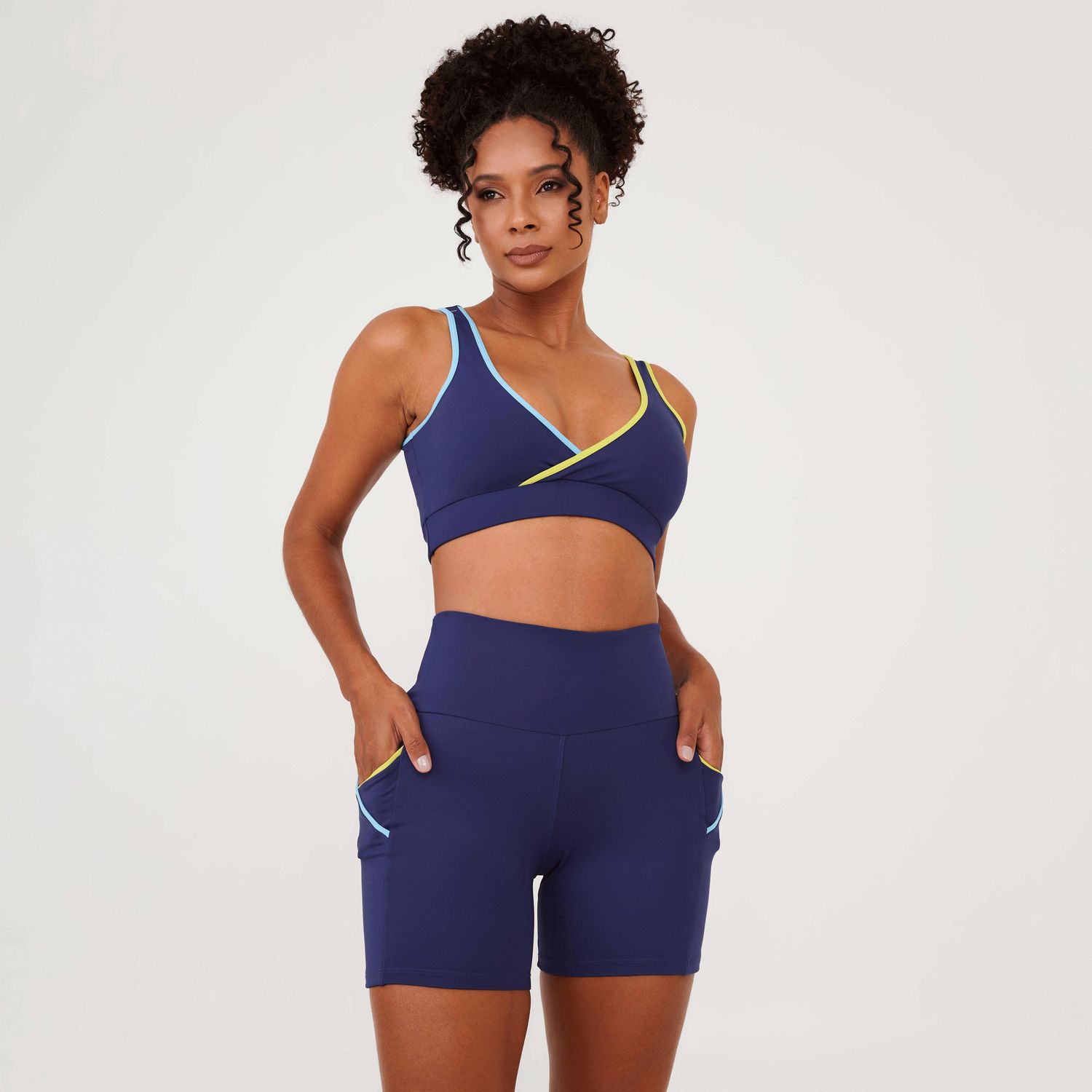 Short Zouk Azul Marinho Astral Poliamida