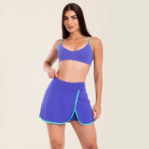 Short Saia Sunset Azul Cosmo Poliamida Soft